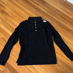 Billy Reid Midnight Long Sleeve Polo